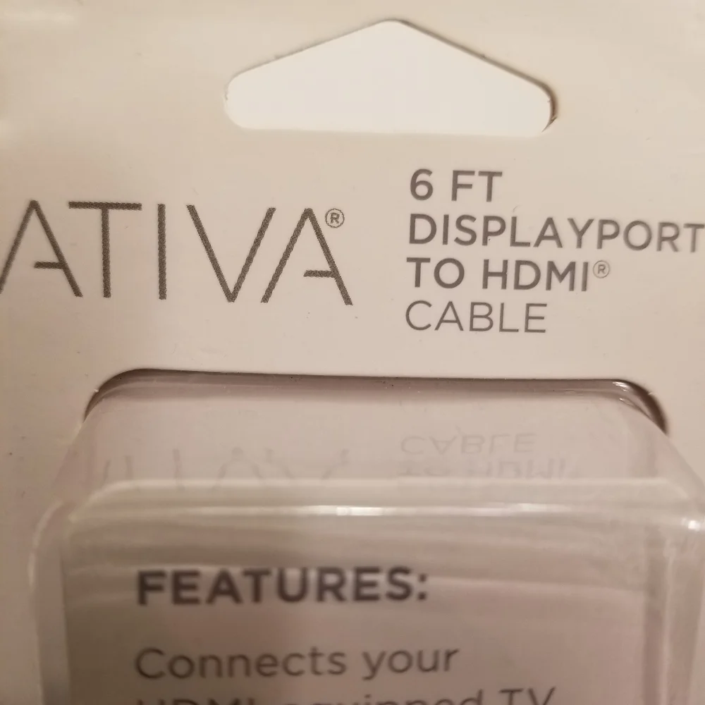 ✅NIB Ativa Displayport to HDMI 6 ft cable
